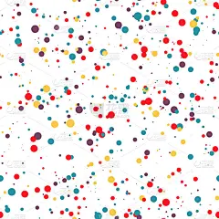 无缝图案彩色点。五彩纸屑。矢量图