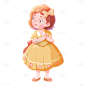 卡通手绘插画小女孩主题