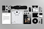 企业公司黑色VI模板素材 名片 光盘 APP 衬衫 品牌VI设计欣赏 背景