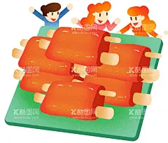 红烧排骨插画  - 源文件下载【酷图网】食物,糖醋排骨,手绘,插画,插图,美食,中餐,美味,排骨,卡通,米饭,肉,辣椒,糖醋,红烧