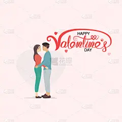 浪漫,二月,女人,绘画插图,情人节,伴侣,幸福,男人,矢量,爱