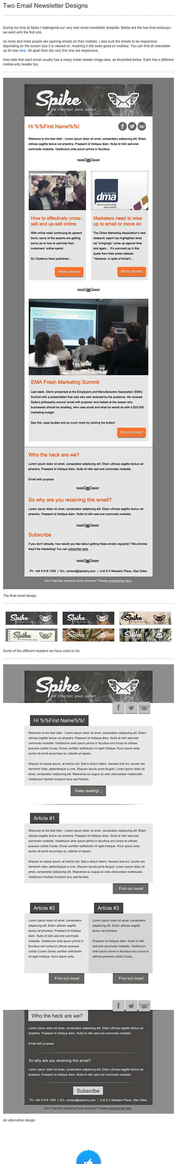 Email Newsletter Des...