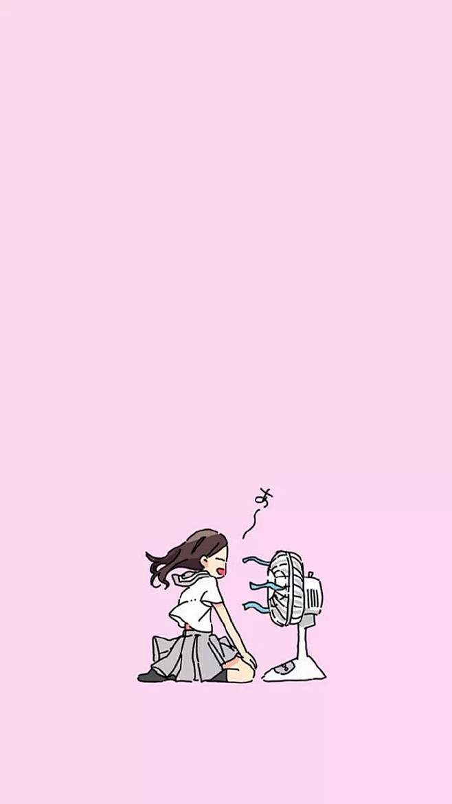 夏天的风扇  女孩