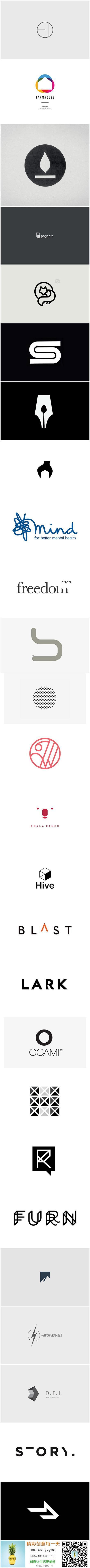 一组现代极简风格的logo设计欣赏