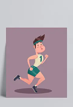 正在跑步的卡通男性矢量素材 跑步,跑步运动员,长跑,短跑,人物素材,卡通人物,上班族,矢量人物,矢量素材_2472958802