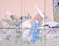 《馬上の誉れ》，明治时代，来自高桥广湖，三溪圆（Sankei-en）藏
上賀茂神社每年5月5日举行赛马会神事，这幅图即以此活动为背景，马到终点在喧闹人群中勒马的这一瞬间动作，被画家敏锐地捕捉到。
高桥广湖在近代日本画家中以历史题材作品闻名，而这幅画构图大气，用色典雅。图八戴着斗笠兀自退场的人 ​​​​...展开全文c