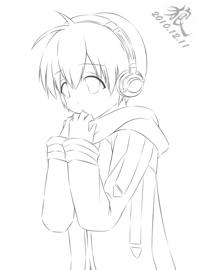 日本动漫线描素材图2197