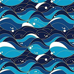 日式复古海浪花纹矢量图设计素材