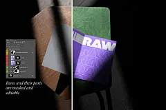 品牌VI延展画册名片海报折页传单样机贴图Ps素材下载 Raw Branding Mockups Batch 00003-01