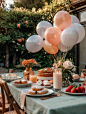 cake-with-candles-two-glasses-champagne-garden-party-birthday-party