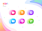 ICON__Candy Colors字体图片视频音乐糖果素描图标