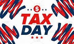 美国的国家纳税日。联邦报税截止日期。个人所得税申报表必须向联邦政府提交的日子。美国爱国的海报。矢量图