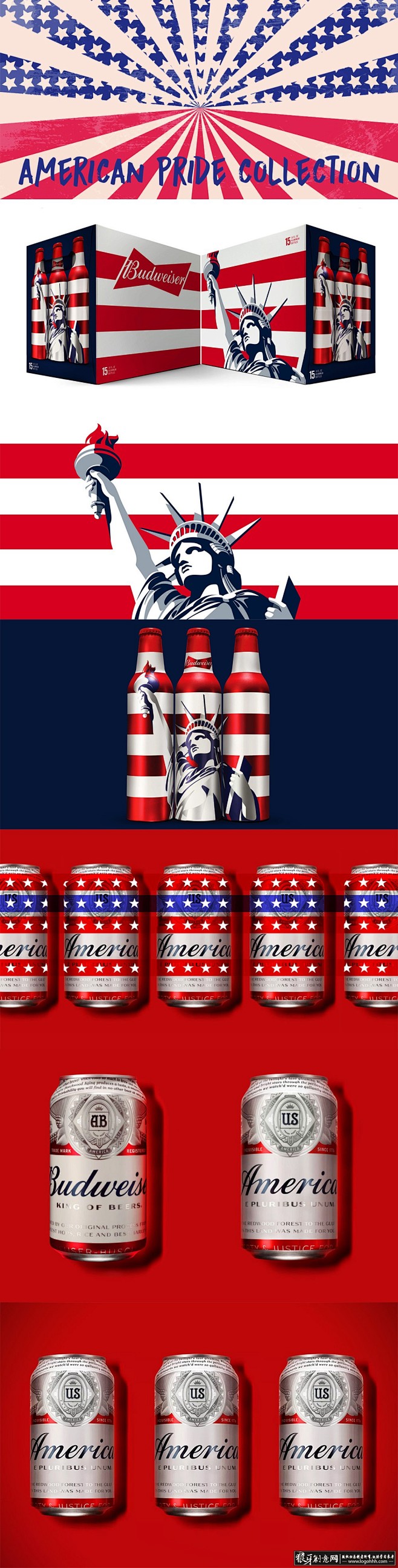 包装设计灵感 美国啤酒 美国自由女神 创...