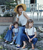 Jane Birkin with her daughters Kate and Charlotte. ​​​​