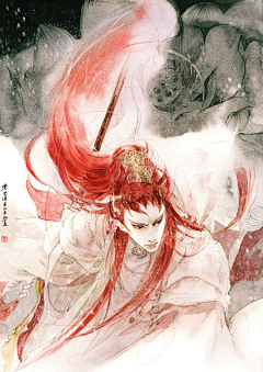 李嘉爱采集到古风插画