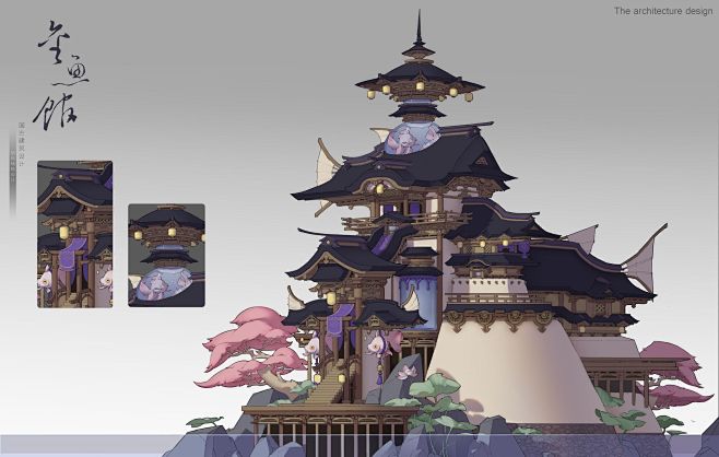 场景单体建筑中式风格大神高清原画