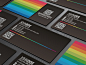 colorful business card multi color