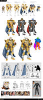 Paladin set thumbnails, breakdown, portrait.