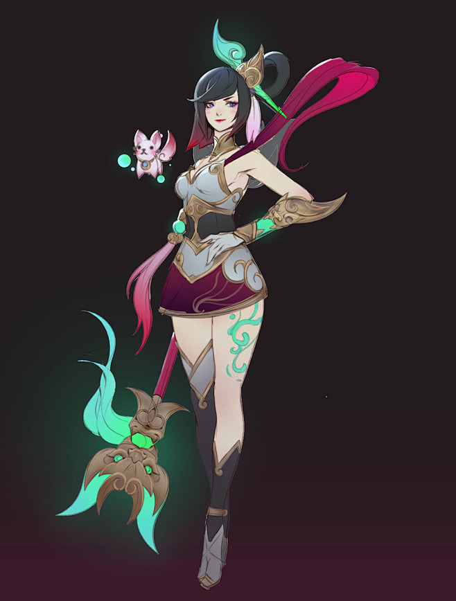 光辉女郎拉克丝春晖神女拳头公司原画设计师zeronis设计画作