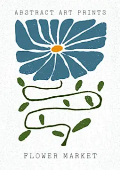 图源免费EPS |现代波西米亚风格手绘的现代 A4 海报