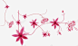 粉色卡通花朵藤蔓背景七夕情人节 页面网页 平面电商 创意素材