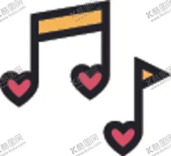 爱心音符 【酷图网】UI,标识,标志,扁平,矢量,图标,简约,情侣,情人节,爱心,心碎,一箭穿心,爱心翅膀,爱心坐标,爱心标签,礼物,贺卡,购物袋,情书,对话框,心锁,钥匙,礼盒,日历,日期,气球,眼镜,小熊,玩偶,花朵,音符,蜡烛,弓箭,丘比特之箭