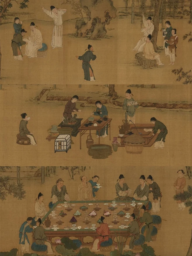 ‍茶画|这场聚会，看到了古人的松弛感-花瓣网