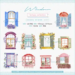 【现货】柠檬树 FantasyCollection系列 和纸贴纸包 窗口-装饰款-淘宝网