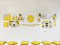 Creative Lemons : Creative Lemons is a film and graphic design studio based in Braga, Portugal. They have a lovely studio full of yellow details and a big wall that they asked us to decorate and recreate some of the materials they use at work, such as cam