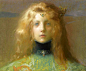 19世纪末至20世纪早年，法国艺术家Lucien-Victor Guirand de Scévola笔下，会有戴着各种宝石头饰的神秘女子