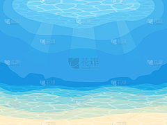 背景插图在海洋