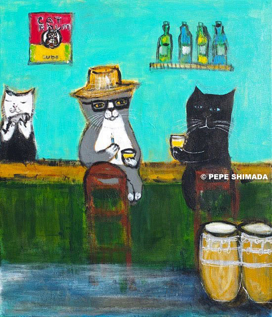 插了个画喵星人的王国来自日本插画师pepeshimadablogo网页链接