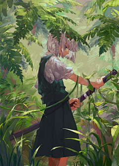 腰酸背也疼采集到插画/人物