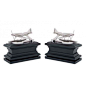 Pair of Hydroplane Bookends in Nickel