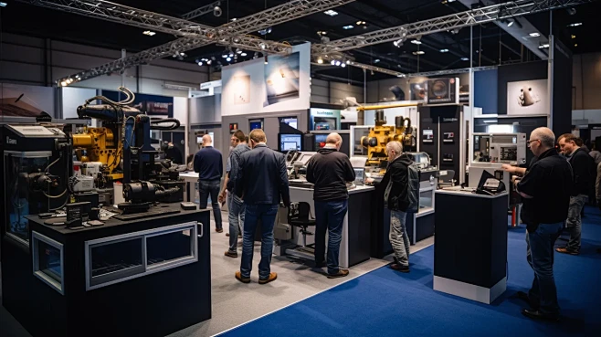 Photographie réaliste, salon d'exposition de la machines outils en ...