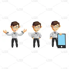 医生曼人物医院医务人员服装插图设置