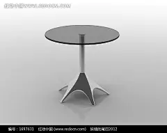 星形底座钢化玻璃台面圆桌3d模型|3d模型下载|3D素材|茶几|家具|家具模型|三维模型|圆形台面|桌子|圆桌|星形标志|星形|玻璃台面铁架圆桌3D模