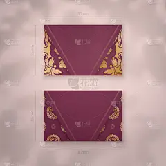 一个像样的勃艮第名片与金曼荼罗为您的联系人。