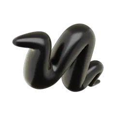 抽象几何三维涂鸦线条立体PNG