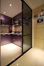 紫色橱柜不错