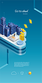 Movistar CLOUD : I was commissioned for DDB to develop a project about the cloud computing service for his client Telefónica Movistar. The goal was to generate a modern style with symbolic approach. The art direction was based on a isometric perspective a