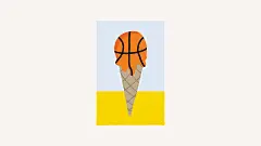 ball basketball benklark flat hoops ILLUSTRATION  summer