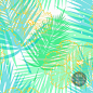 唯美夏季热带丛林植物叶子招贴海报背景图案 矢量设计素材 G765-淘宝网