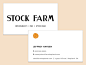 Business cards I designed for Stock Farm, a restaurant and small inn in Mendocino County.