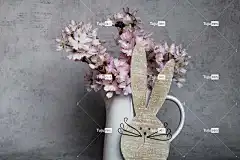 兔子 复活节 复活节兔子 耳朵 装饰 樱花 花 花壁纸 装饰性的