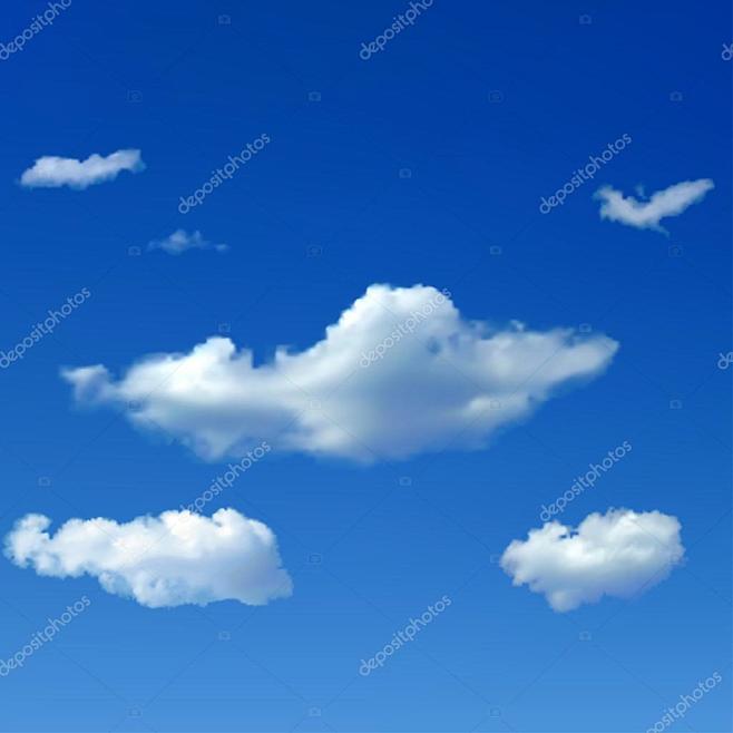 大和小的云蓝蓝的天空背景
