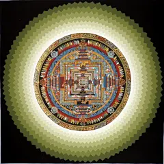 尼泊尔喇嘛纯手绘时轮金刚坛城曼荼罗@北坤人素材