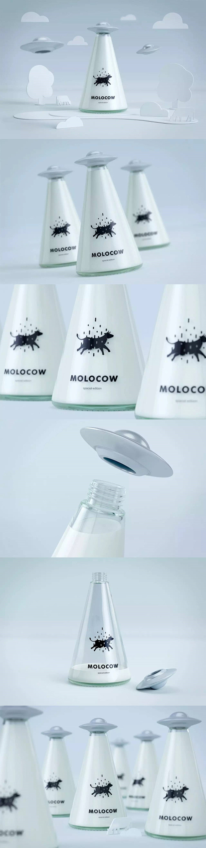 牛奶品牌 Molocow 包装