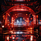 indoor architecture Interior lamps lighting midjourney concept art fantasy Magic   Digital Art 