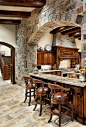 Stone kitchen design: 